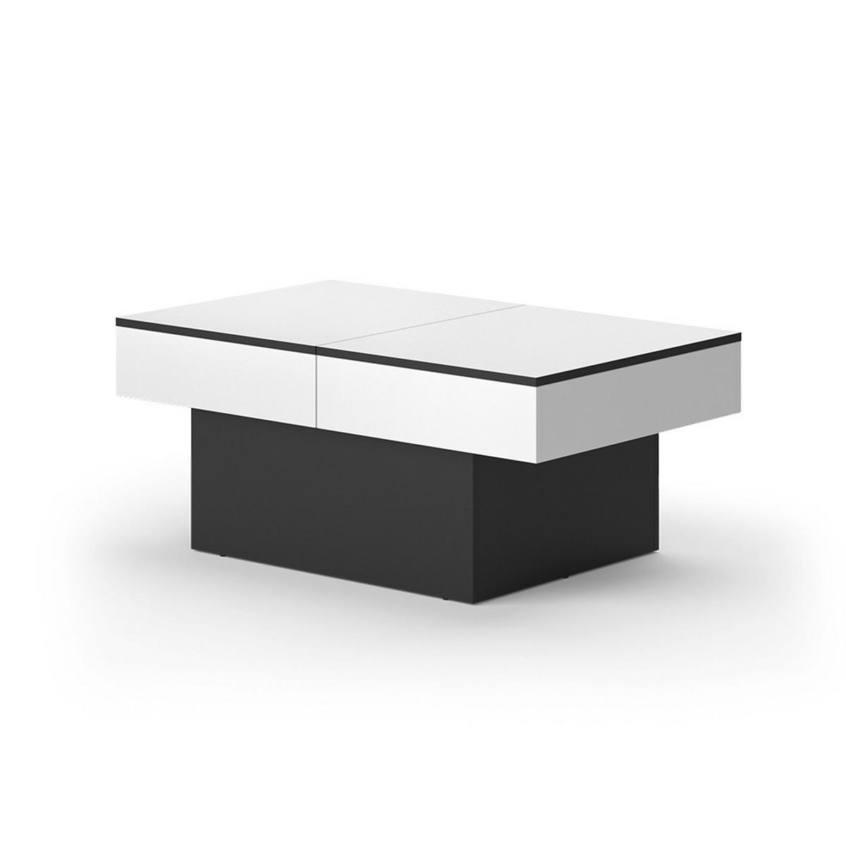 COUCHTISCH Boto Schwarz 95 x 58 cm Ausziehbar - Schwarz, Holzwerkstoff (58/95/40cm) - Vicco