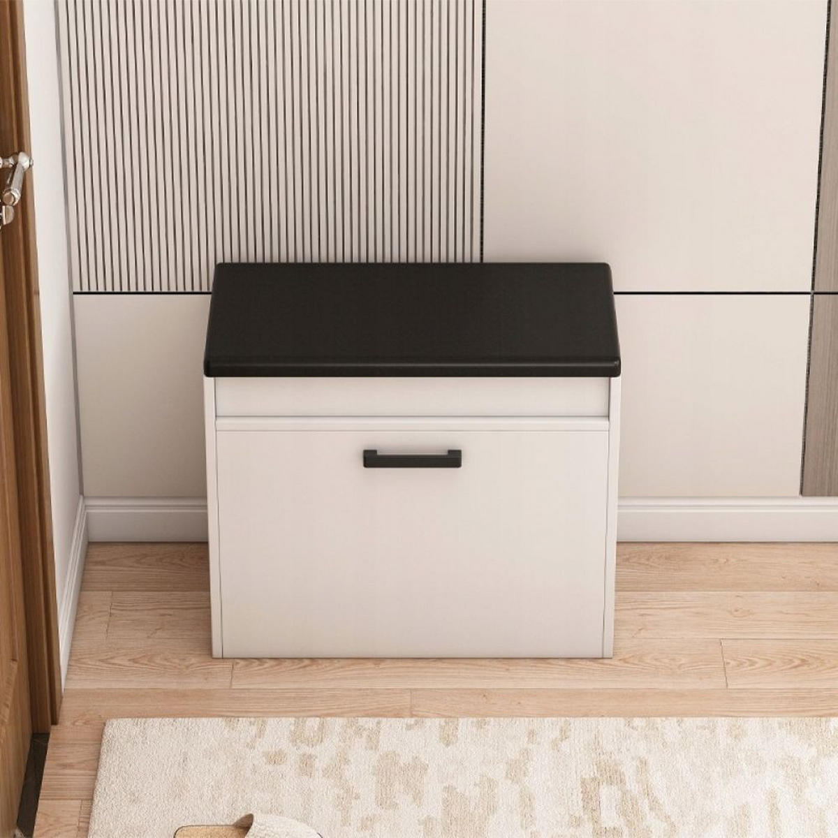 SCHUHSCHRANK, weiß 60/35/49 cm - Weiß, Holzwerkstoff (60/49/35cm)