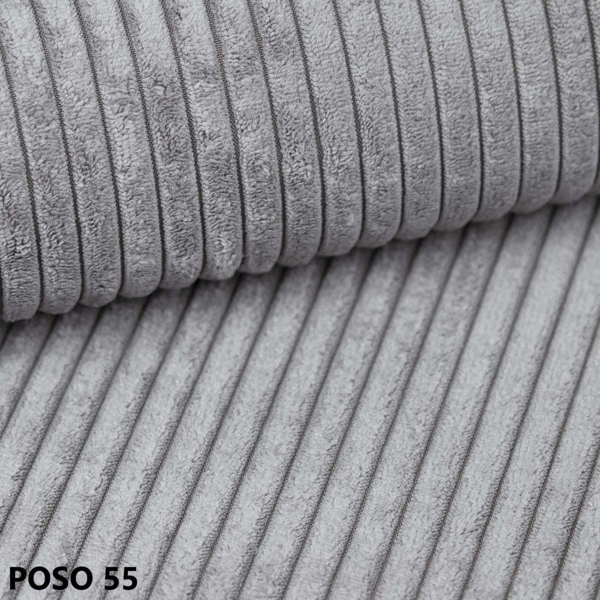 ECKSOFA BRIK 258x169 cm, Grau Cord Poso, Schlaffunktion & Bettkasten - Grau, Textil (258/169cm) - Excellent Home