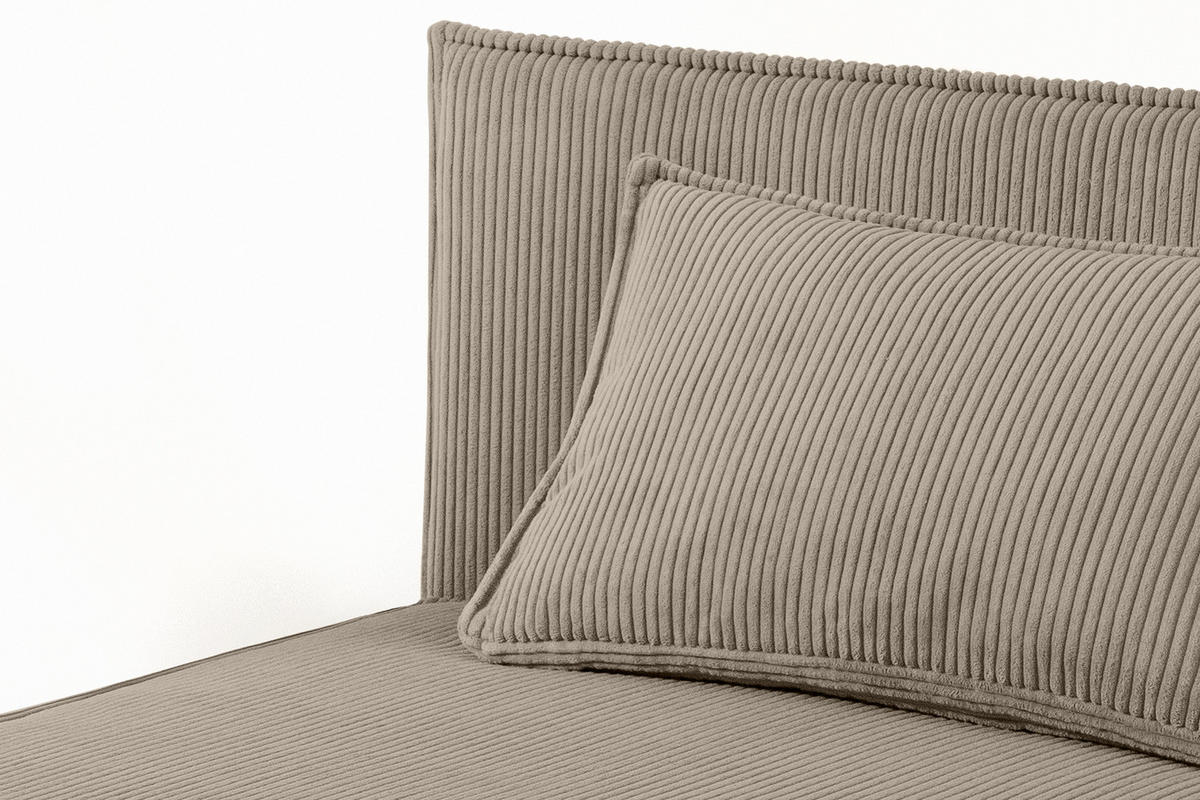 JUGENDBETT ROTI Einzelbett mit Bettkasten, 90x200cm, Bett mit Bonellmatratze, mit Rückenlehne - Beige/Schwarz, Holz/Holzwerkstoff (92/200cm) - KONSIMO®