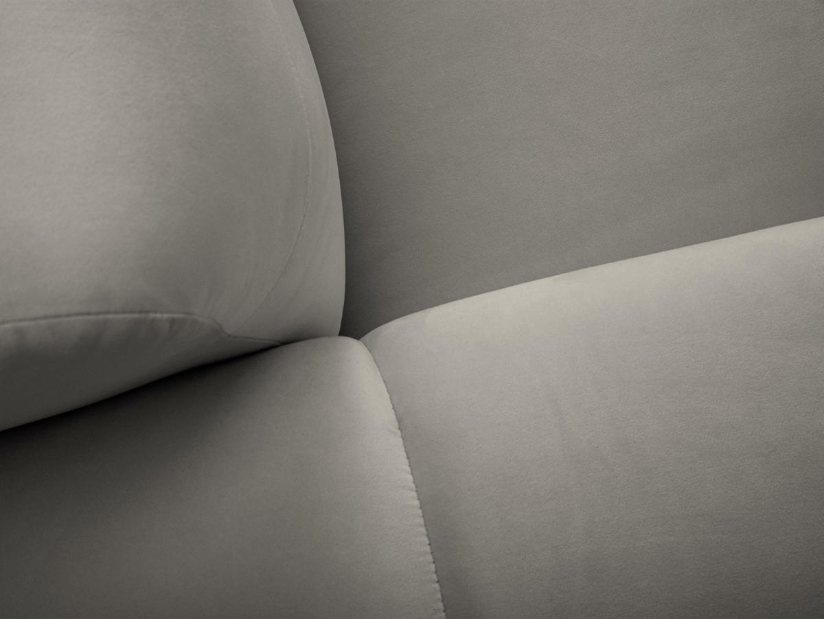 SOFA Kendal aus Samt dunkelgrau 2 Sitzplätze - Dunkelgrau, Textil (156/79/103cm) - Micadoni