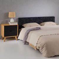 KOPFTEIL MIRENN 140X190 CM - Schwarz, Textil (141/69/6cm) - IDIMEX