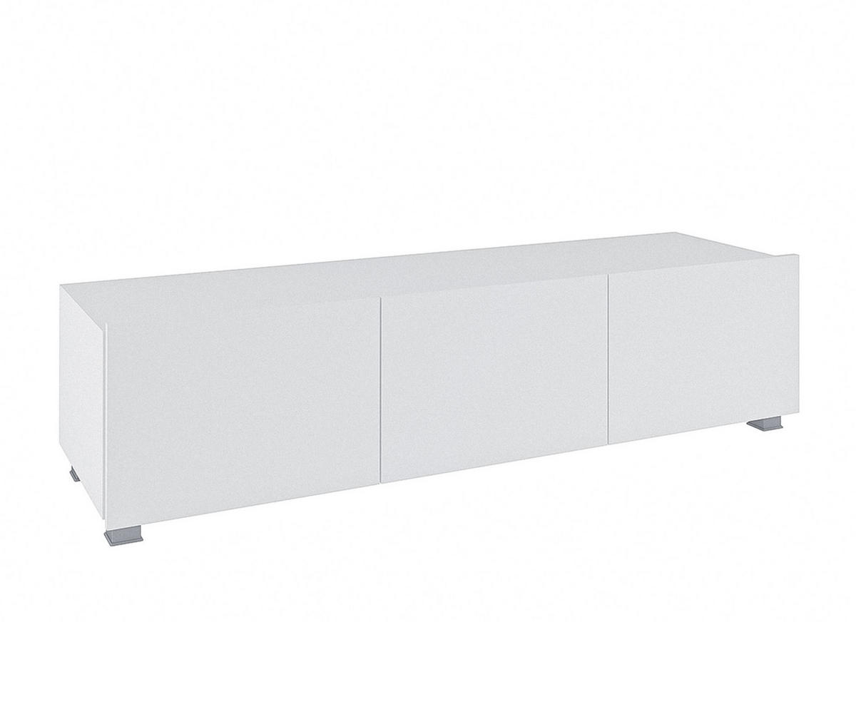 WOHNWAND Kossana 11 Weiß 300/142/43 cm Design - Weiß, Holzwerkstoff/Kunststoff (300/142/43cm) - AX Living