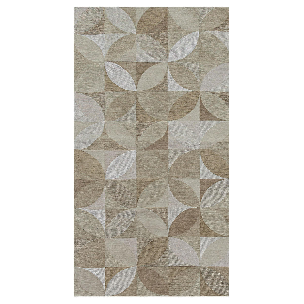 TEPPICH Rondo Diamond 80/150 cm - Beige, Textil (80/150cm) - Lola&Moi