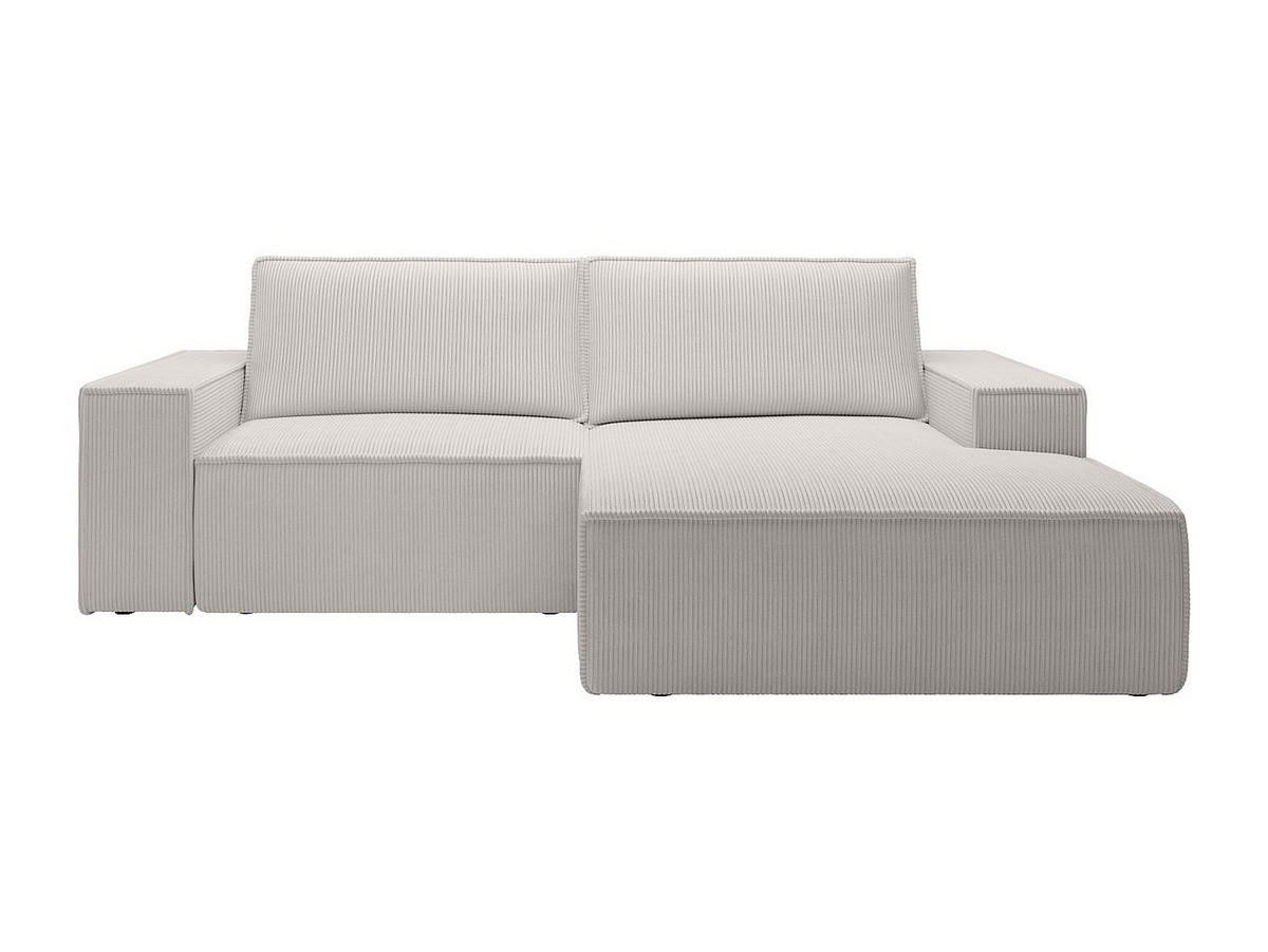 SCHLAFSOFA - 3 Personen-Sitzer - Samt - Beige - - Beige, Textil (240/85/167cm) - Vente-Unique