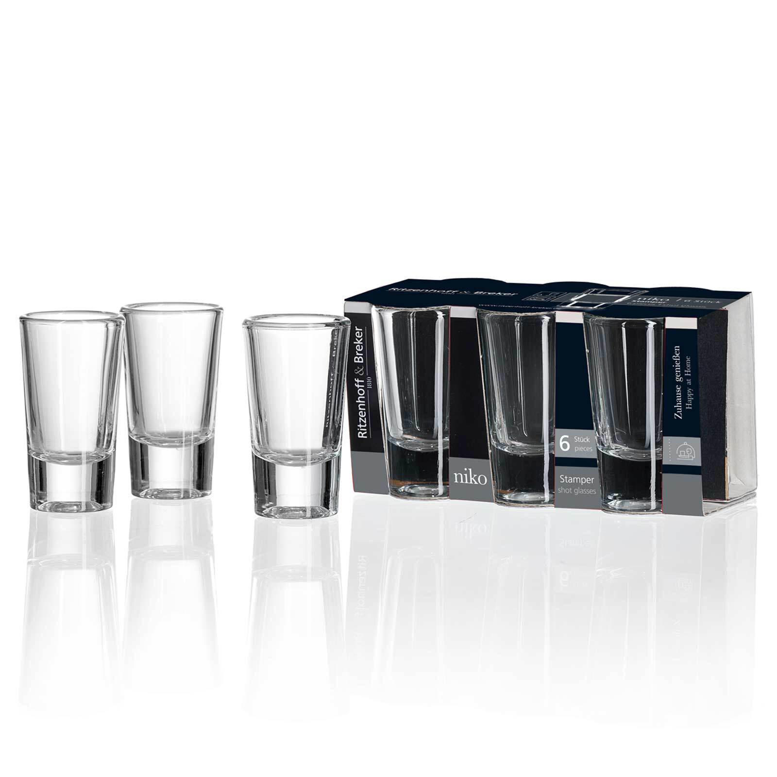 SCHNAPSGLÄSER Niko transparent 30 ml 6er Set - Transparent, Glas (0.03L) - Ritzenhoff Breker