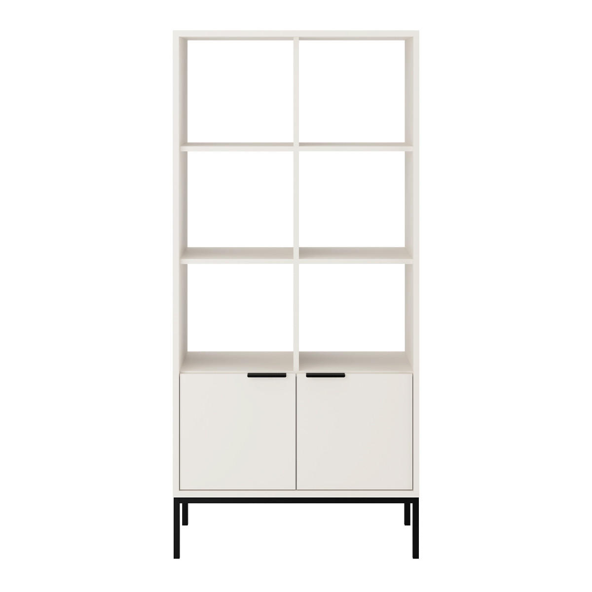 BÜCHERREGAL Seattle Weiß - Schwarz, Holzwerkstoff (40/171.3/80cm) - Petits-meubles