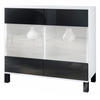 KOMMODE Bari Schwarz Hochglanz - Schwarz Hochglanz, Holzwerkstoff (92.5/84.5/35cm) - Vladon