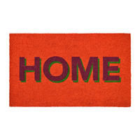 FUSSMATTE Home Neon, Kokos, Vinylrücken, Orange, 45 x 75 cm - Orange, Naturmaterialien (3/46cm) - Gift Company