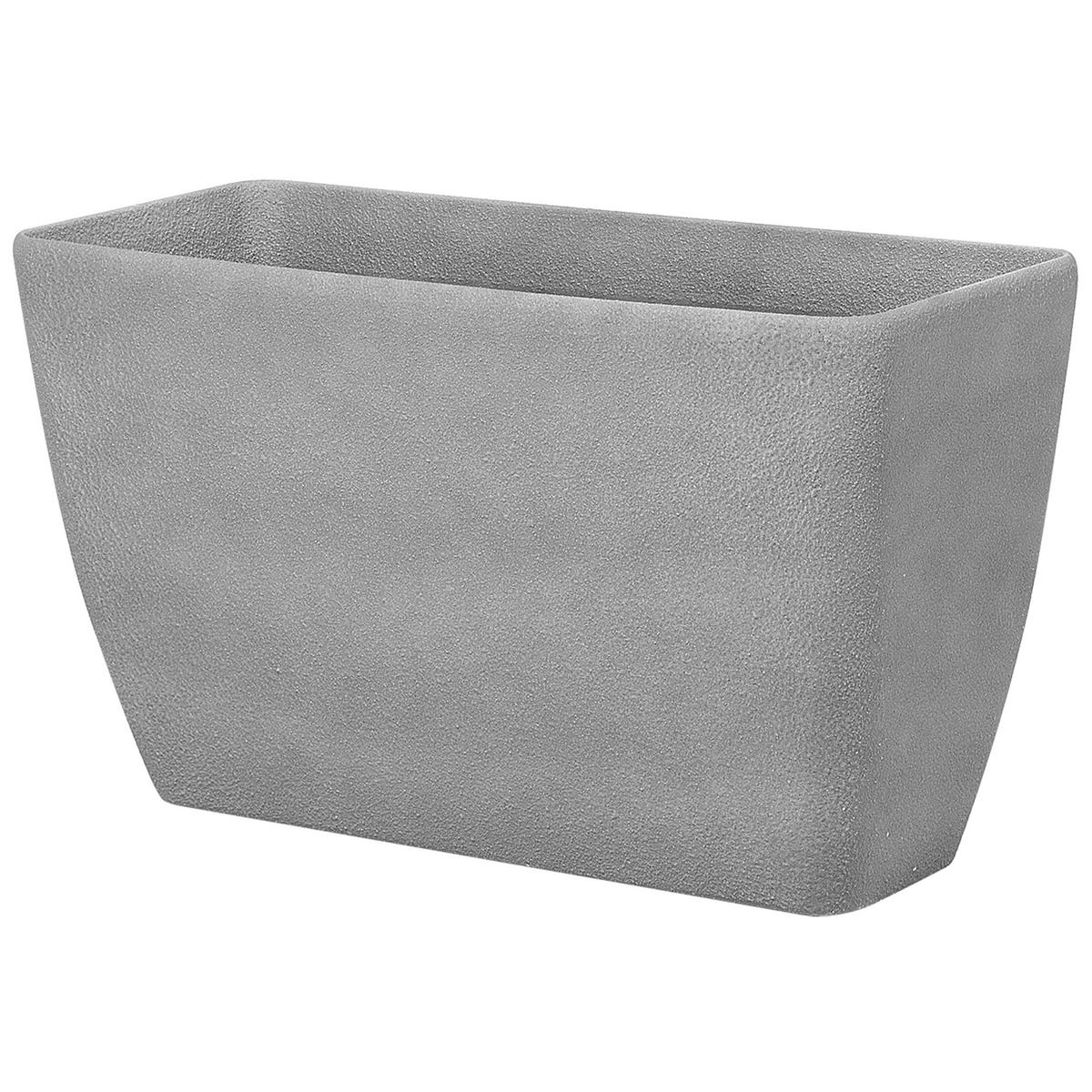 BLUMENTOPF hellgrau rechteckig 74/32/45 cm Baris - Hellgrau, Stein (45cm) - Beliani