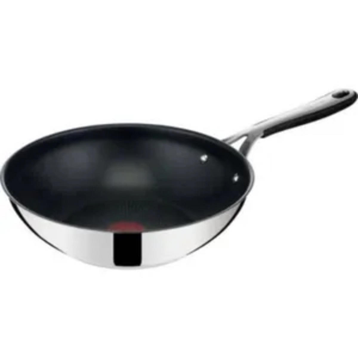 PFANNENSET Edelstahl Jamie Oliver 8-Teilig – Bratpfannen Ø20/24/28 cm, Wokpfanne Ø28 cm, Schmorpfanne Ø25 cm, Induktion & Backofen geeignet - Silberfarben/Schwarz, Keramik/Metall - Tefal