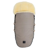 LAMMFELL-FUSSSACK Love the Nature, angora - Greige, Fell (44/95cm) - Kaiserbaby
