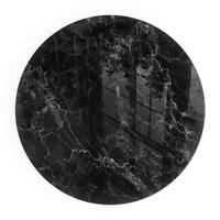 GLASPLATTE für Kamin Ø 60 cm - Schwarz, Glas (60/60/0.4cm) - TULUP