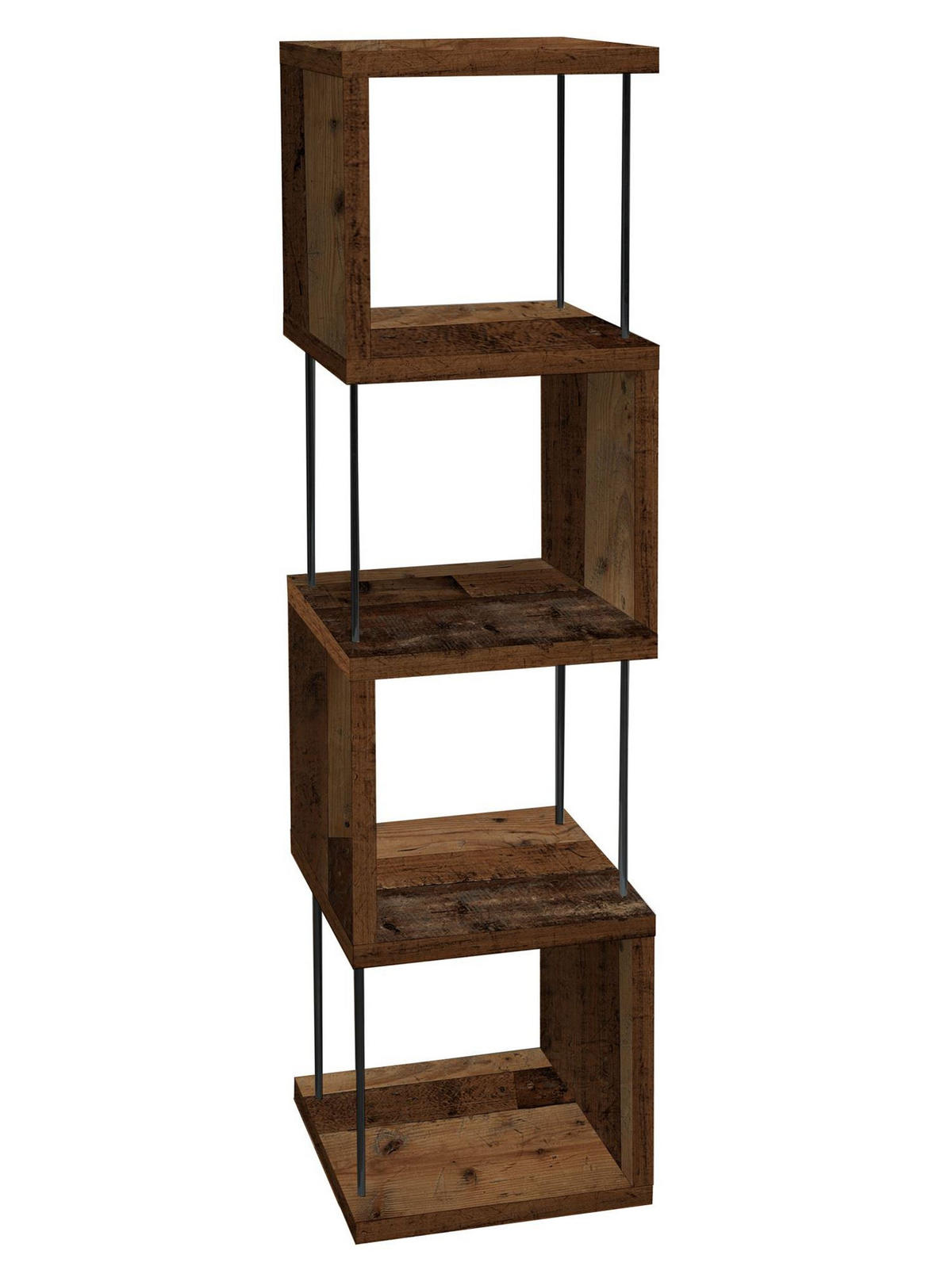 REGAL Elga 33x33x126 aus Holzwerkstoff in der Farbe texas oak - Dunkelbraun, Kunststoff (33/126/33cm) - 58aufmkessel