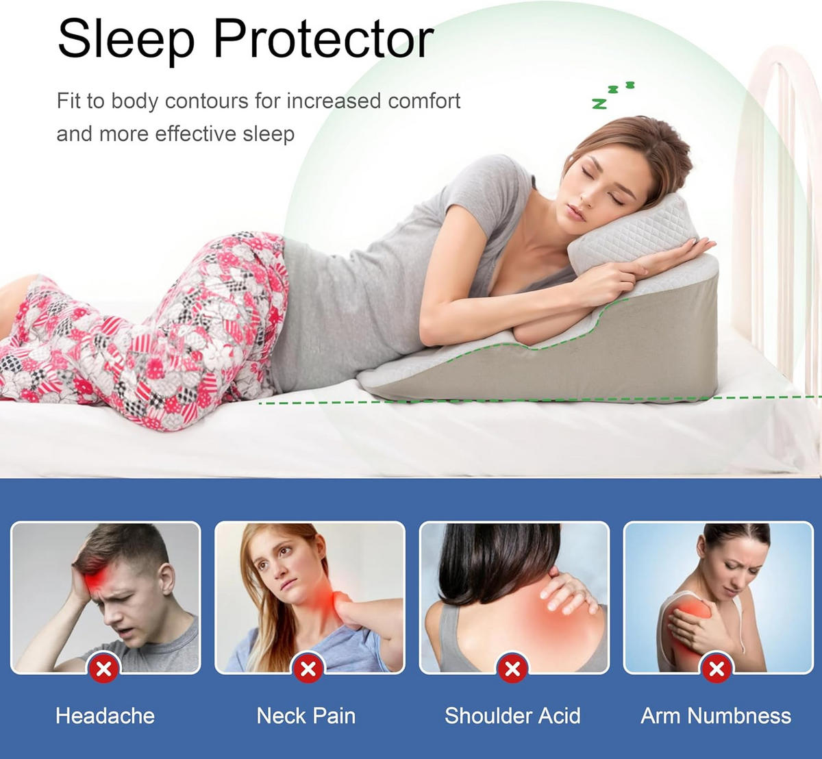 SEITENSCHLÄFERKISSEN Weiß - Weiß, Textil (55/60cm) - Vercart