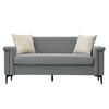 2-SITZER Sofa Feinleinen Polyester mit Taschenfederkern und Metallfüßen 172/73.5/81.5 cm Hellgrau - Hellgrau, Textil (73.5/81.5/172cm) - Redom