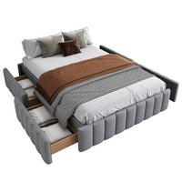 POLSTERBETT 140/200 cm Grau Doppelbett mit Lattenrost ohne Kopfteil - Grau, Textil (140/200cm) - OKWISH