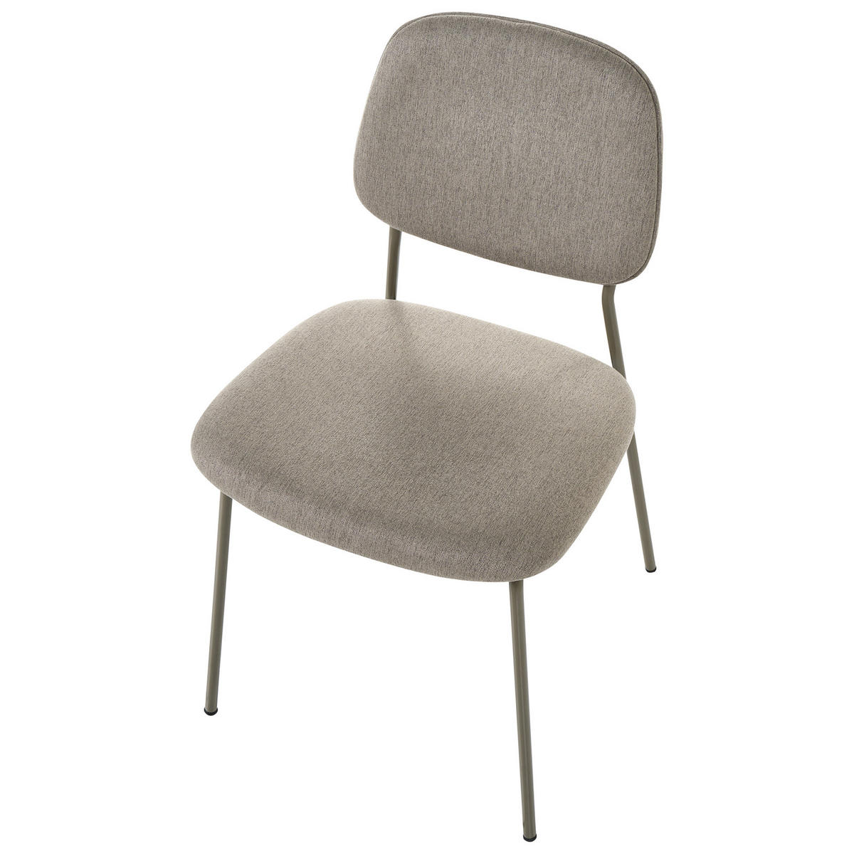 ESSZIMMERSTUHL 4er-Set Stoff Taupe Riley - Taupe, Textil (48/83/52cm) - Beliani