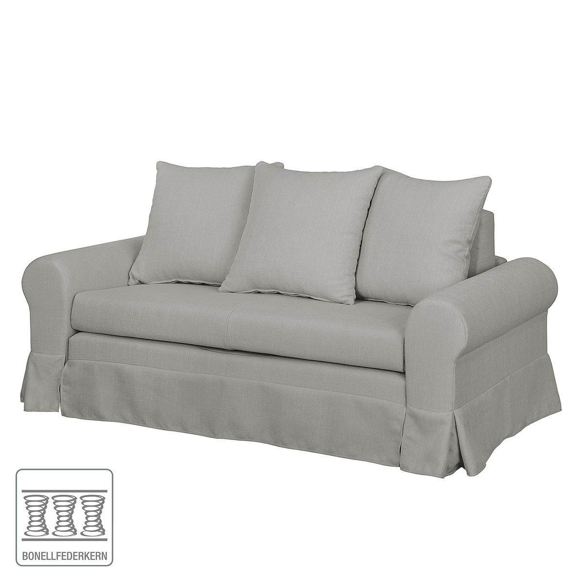 SCHLAFSOFA - Platinfarben, Textil (165/90/90cm) - home24
