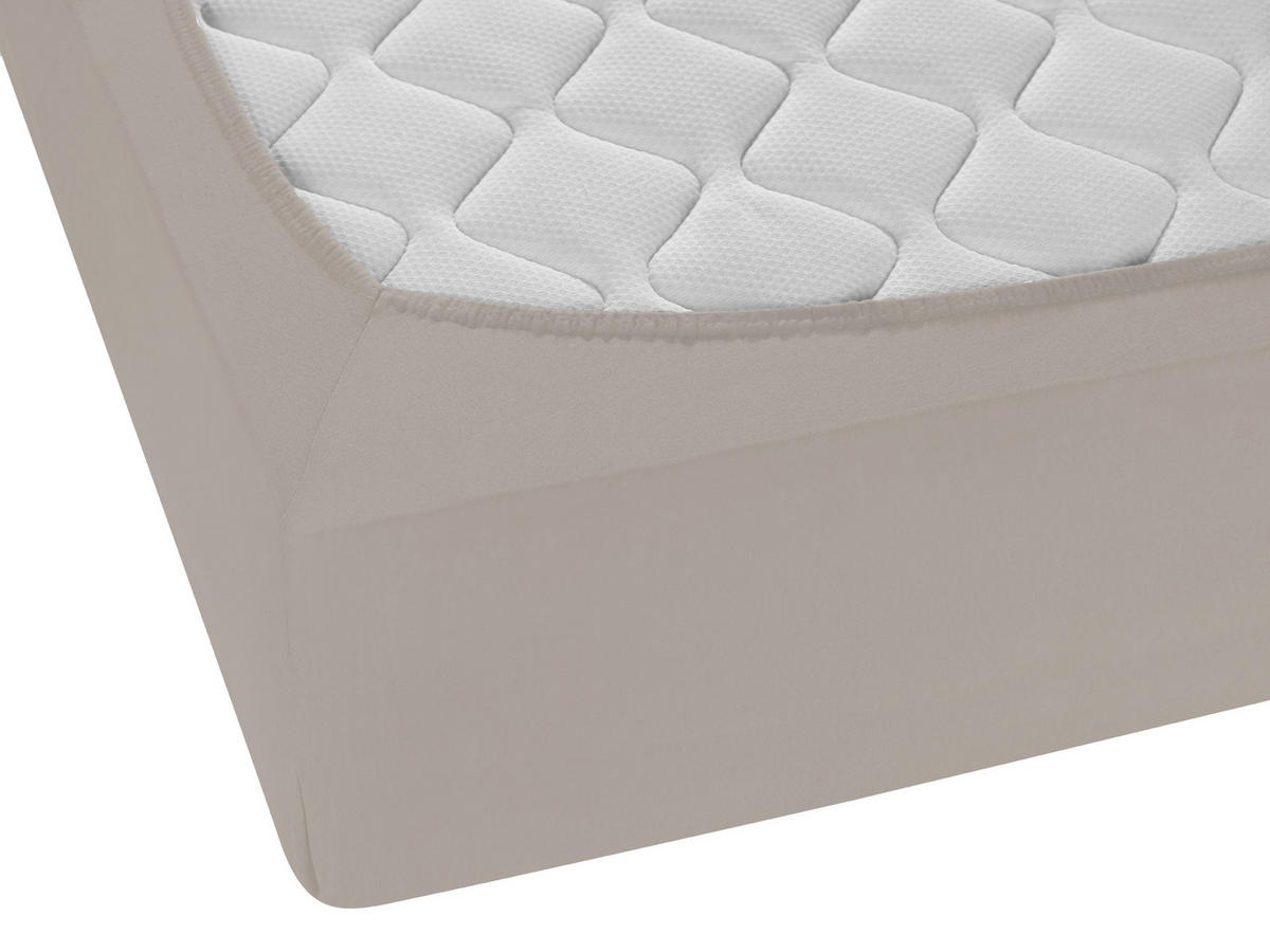 SPANNBETTTUCH Jersey sturmgrau, 180x200 cm - 200x220 cm - Grau, Textil (200/220cm) - biberna