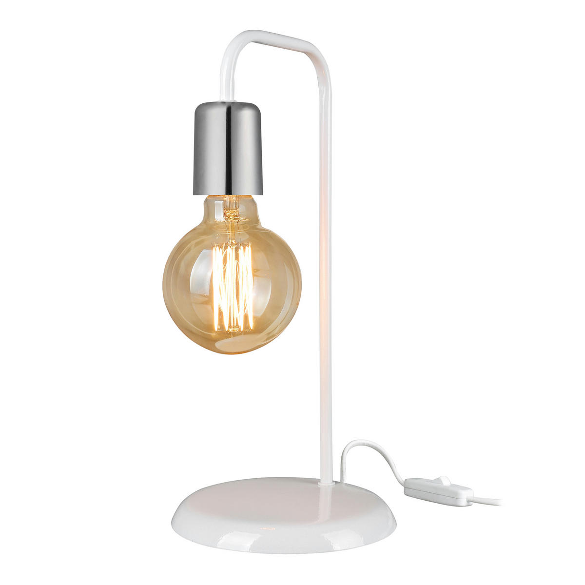 TISCHLEUCHTE Lancaster - Grau, Metall (17/17/36cm) - lux.pro