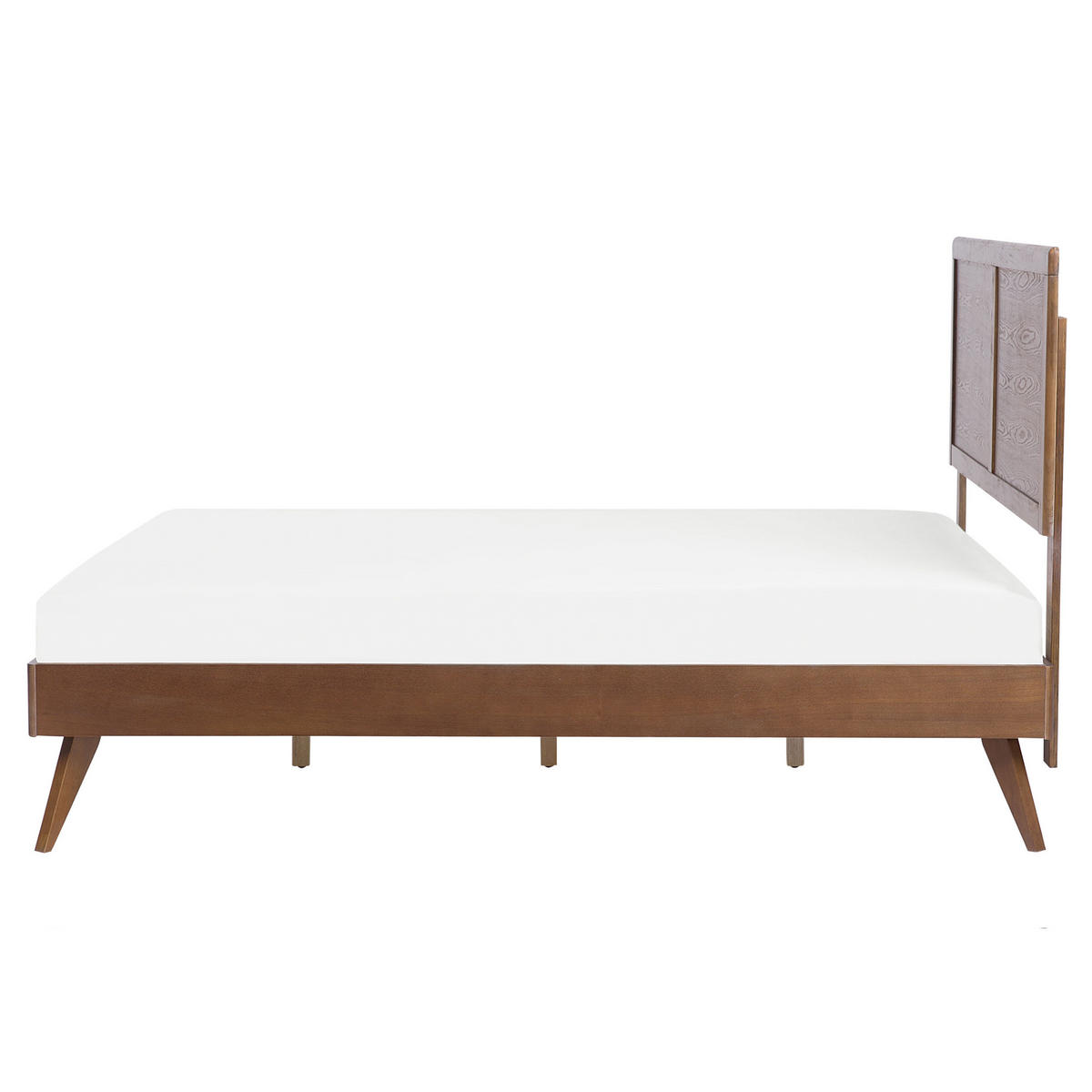 HOLZBETT 160/200cm Dunkler Holzfarbton Istres - Dunkelbraun, Holzwerkstoff (160/200cm) - Beliani