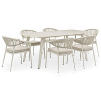 GARTENMÖBELSET SELI - Creme, Metall - IDIMEX