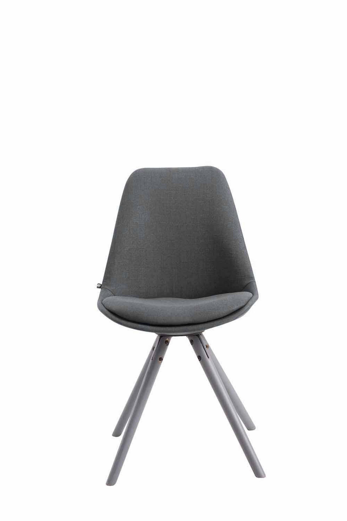 STUHL Stoff dunkelgrau - Dunkelgrau/Grau, Holz/Textil (48/84/56cm) - CLP