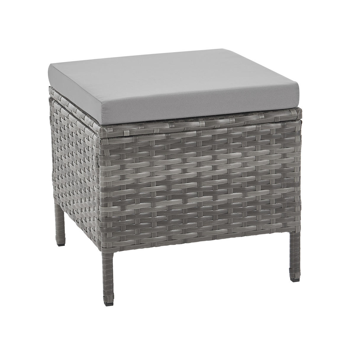 RATTAN-LOUNGE Madison - Grau, Kunststoff - SVITA