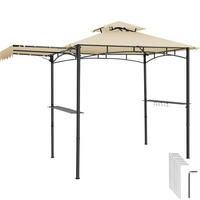 GRILLPAVILLON Maracaibo, 316 x 150 x 250 cm, Sand - Sandfarben, Kunststoff (150/250/316cm) - tectake