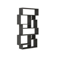 BÜCHERREGAL Karmato Retro Grau 96/25,5/168,5 cm - Grau, Holzwerkstoff (95.8/168.6/25.3cm) - Decortie