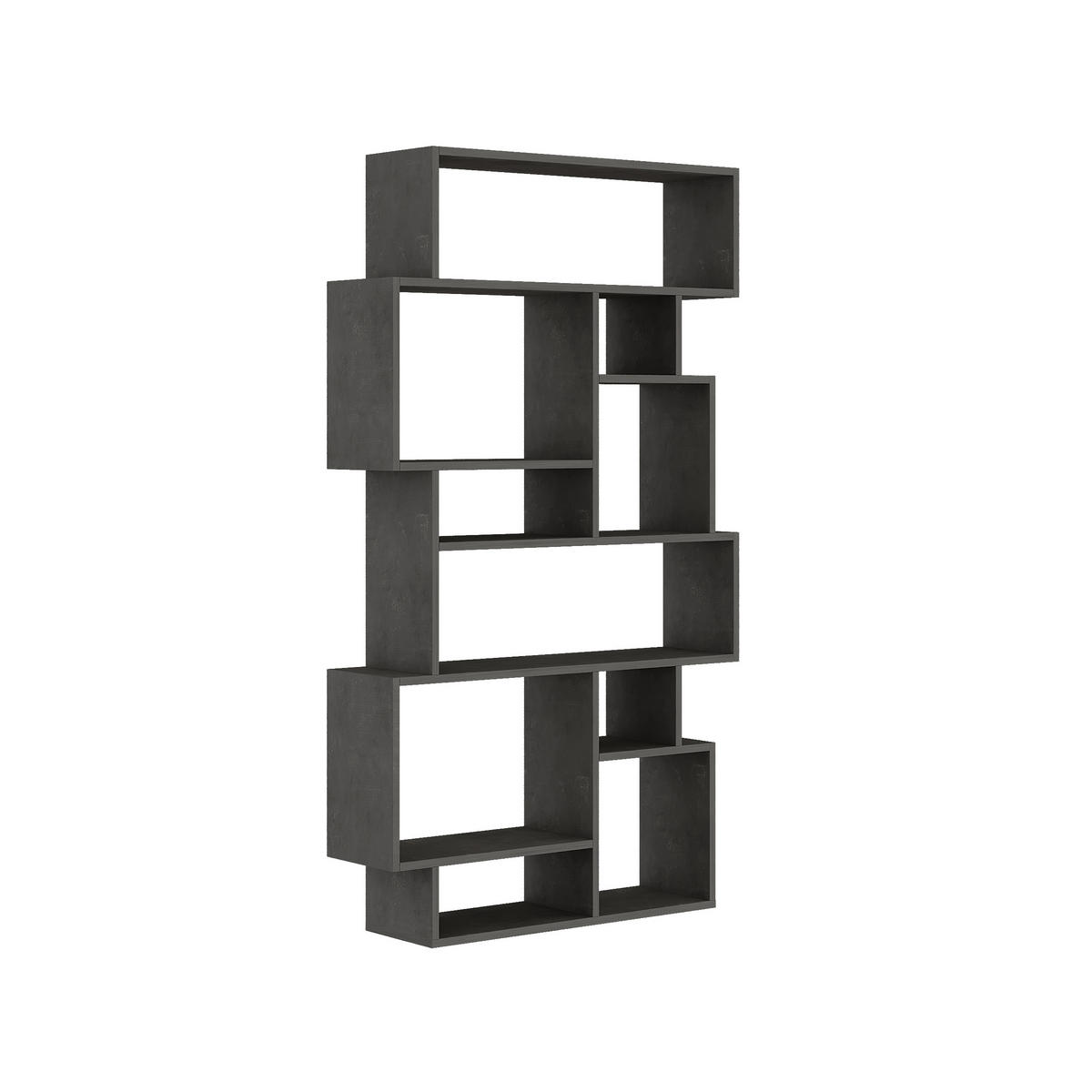 BÜCHERREGAL Karmato Retro Grau 96/25,5/168,5 cm - Grau, Holzwerkstoff (95.8/168.6/25.3cm) - Decortie