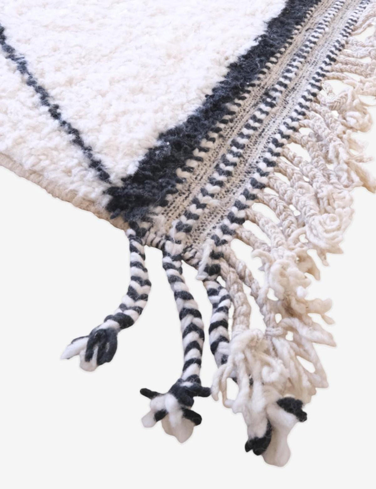 BERBERTEPPICH grafisch Wolle 260x 352 cm - Weiß, Naturmaterialien (260/352cm) - AFK Living