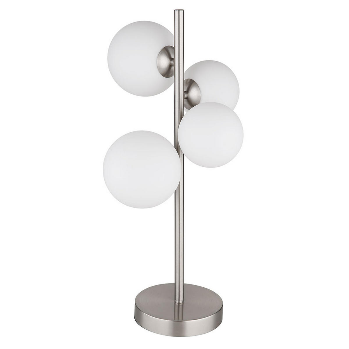 LED TISCHLEUCHTE Glas 4 flammig - Silberfarben, Glas (23.7/19.3/48cm) - Globo Lighting