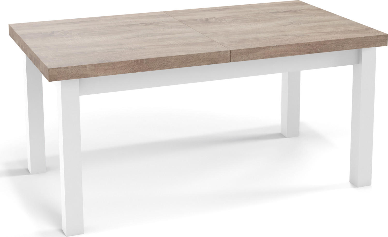 ESSTISCH Avena rechteckig ausziehbar, Sonoma Eiche 140/80/78 - Weiß/Sonoma Eiche, Holz/Holzwerkstoff (140/80/78cm) - WFL GROUP