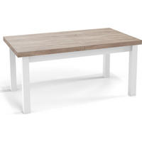 ESSTISCH Avena rechteckig ausziehbar, Sonoma Eiche 160/90/78 - Weiß/Sonoma Eiche, Holz/Holzwerkstoff (160/90/78cm) - WFL GROUP