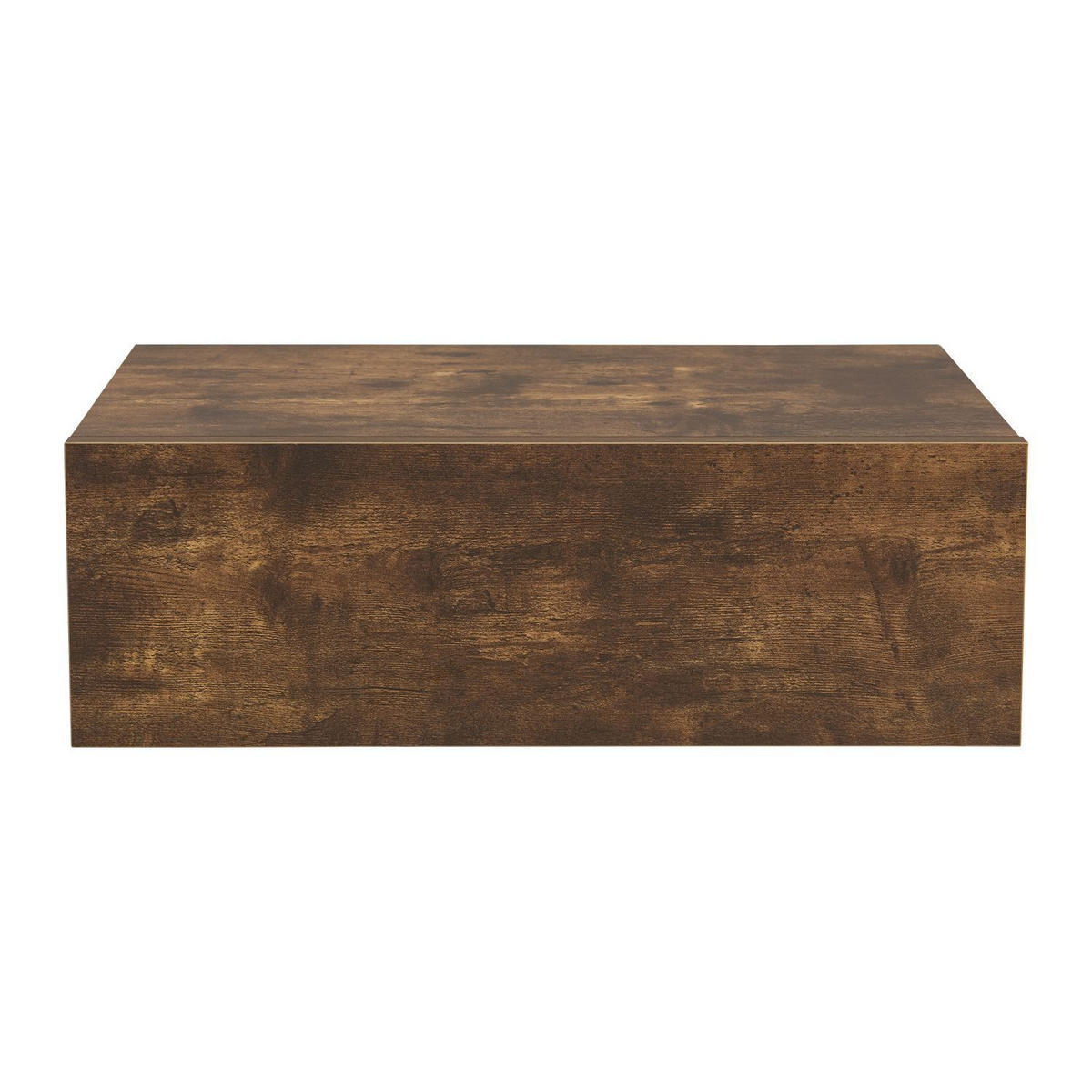 WANDREGAL mit Schublade holzoptik (2er-Set) - Braun, Holz (46/15/30cm) - Juskys