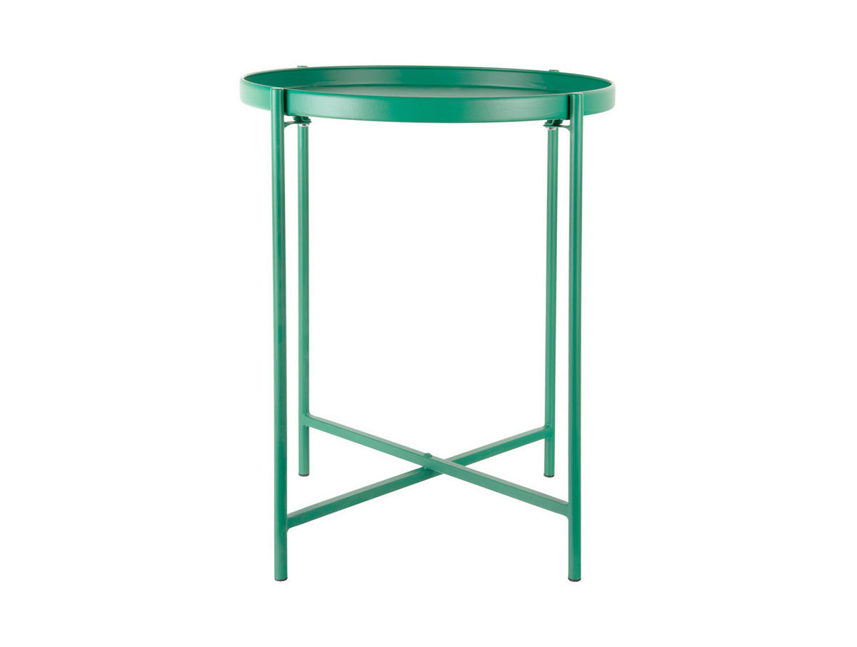 BEISTELLTISCH Meseta Grün 40/40/49 cm - Grün, Metall (40/40/49cm) - Leitmotiv