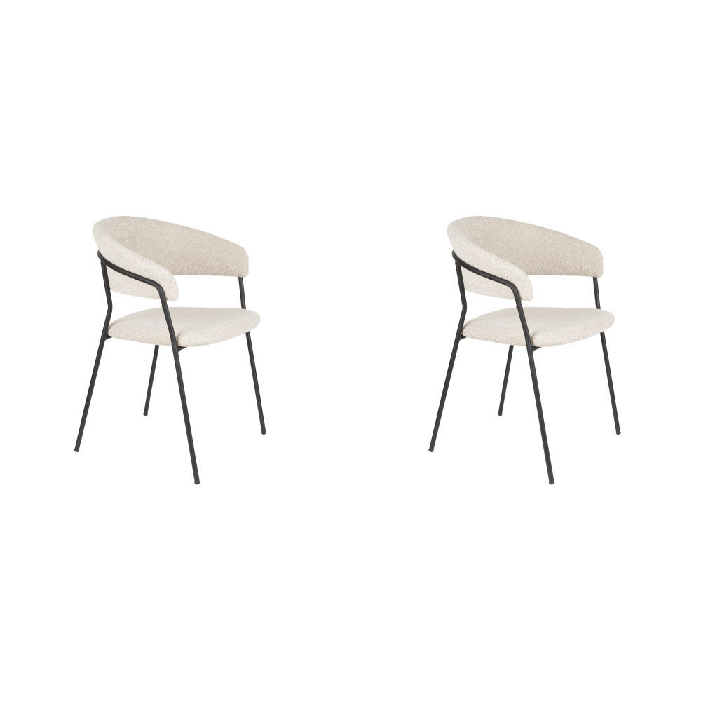 ESSZIMMERSTUHL Zeri - Beige - 51.5/59.5/79 cm - 2er-Set - Beige, Metall (59.5/79/51.5cm)
