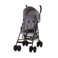 BUGGY Point grau 5-Punkt-Gurt, Rückenlehne verstellbar, Korb - Grau, Metall (66/46/100cm) - Chipolino