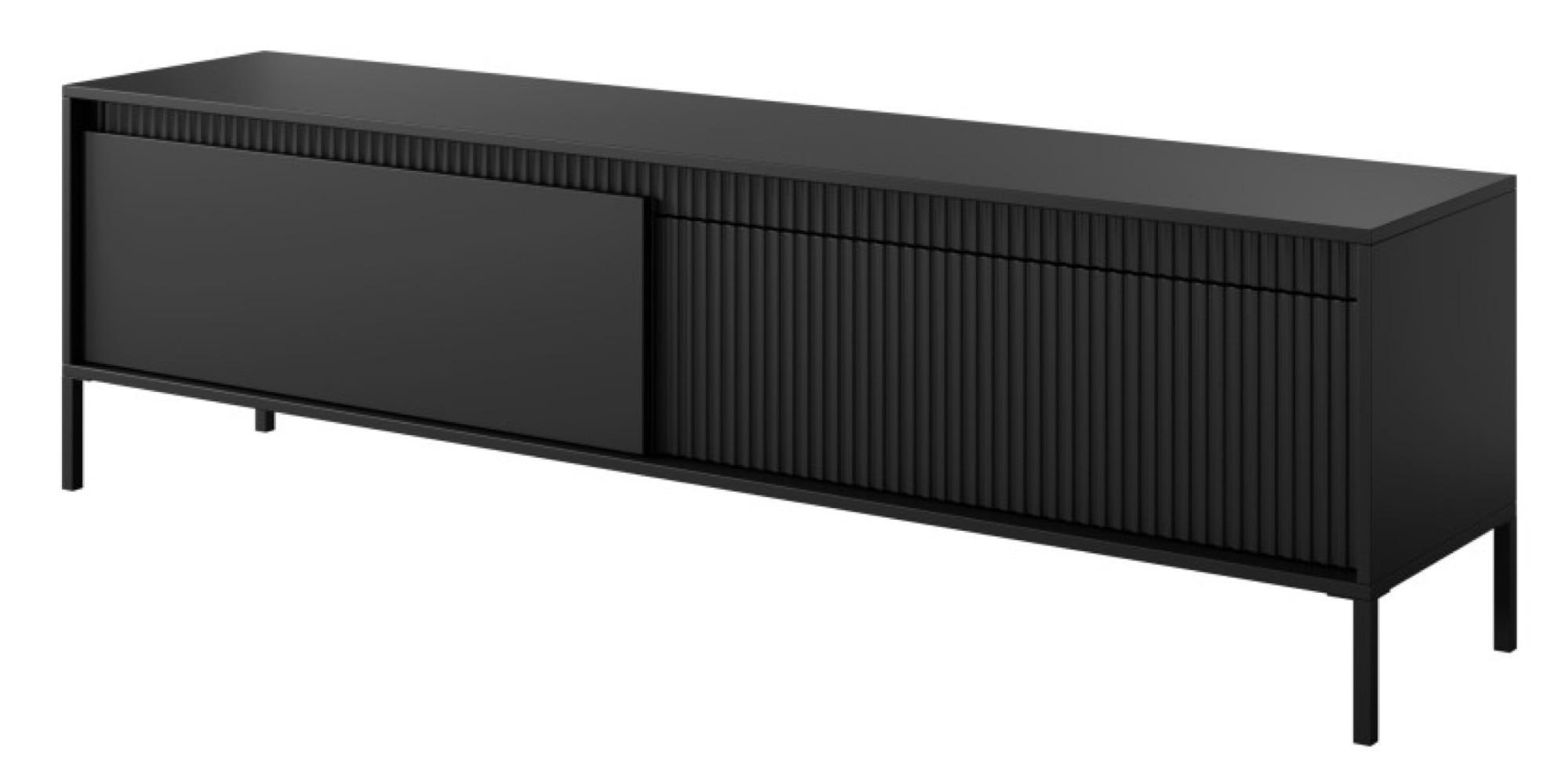 TV-SCHRANK Schwarz ENSO Auf Metallfüßen - Schwarz, Holzwerkstoff (187.1/53.4/39.5cm) - Sepro Meble
