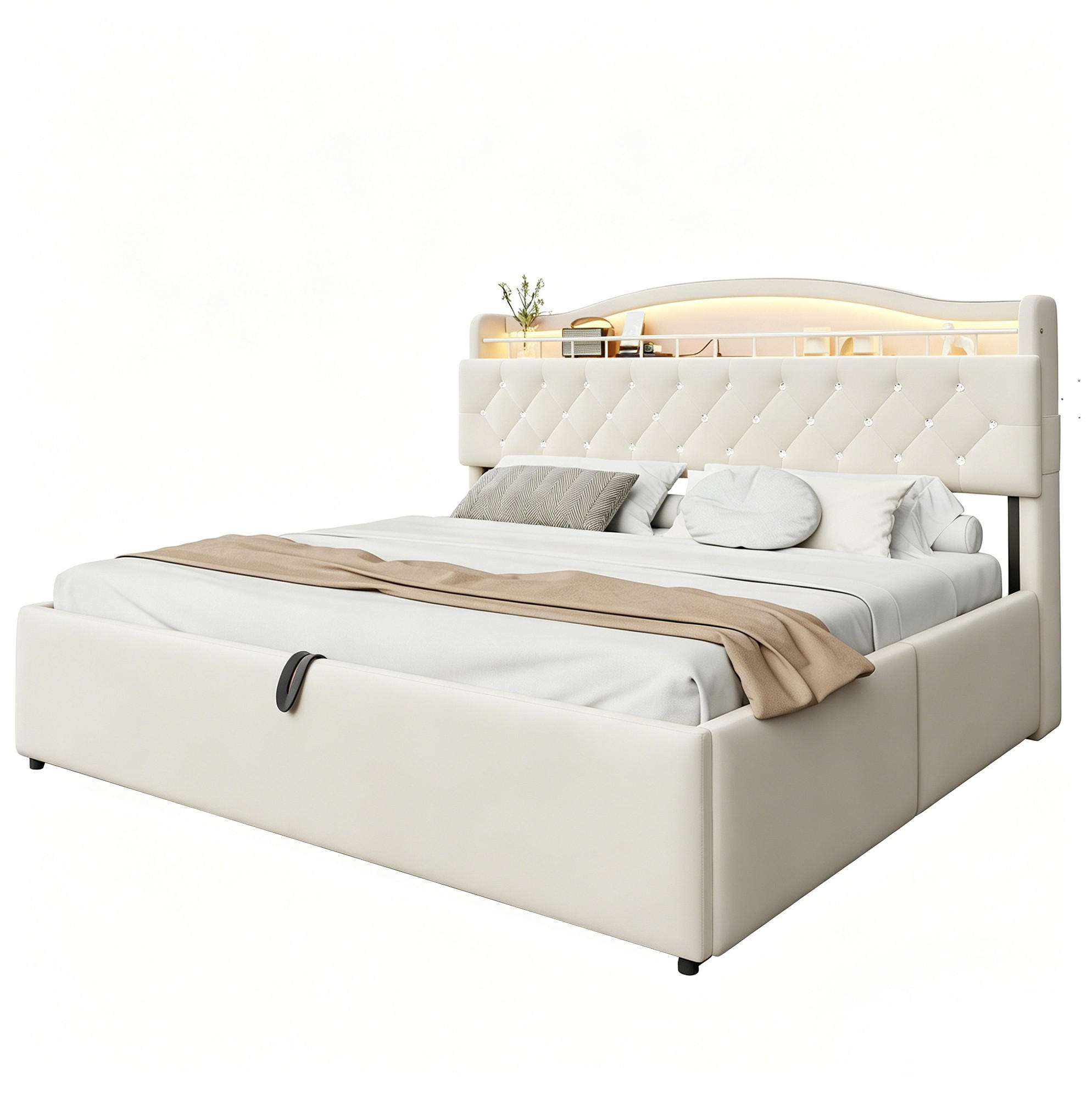 Mivray Polsterbett Beige 180x200 cm