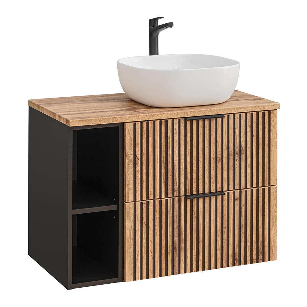 Lomado Waschbeckenschrank Braun 81x74x47 cm