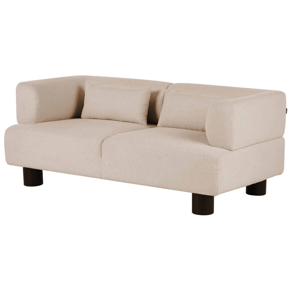 POHOVKA 2-místná Bouclé Béžová Movik - tmavě hnědá, textil (183/74/90cm) - Beliani