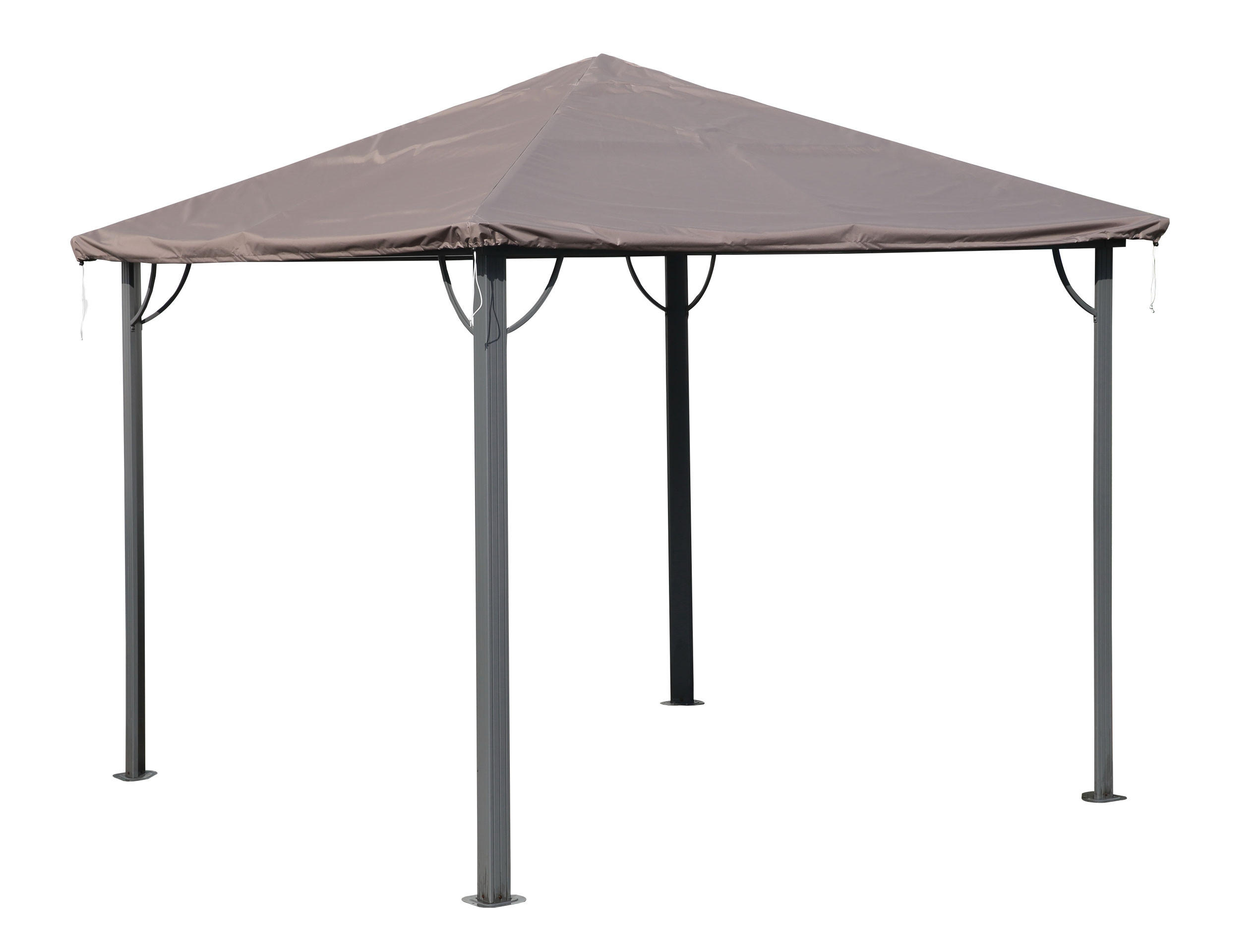 SCHUTZHAUBE 3x3m Hardtop Gartenpavillon Antik Pavillon Partyzelt Taupe - Taupe, Textil (300/1/300cm) - QUICK STAR