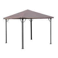 SCHUTZHAUBE 3x3m Hardtop Gartenpavillon Antik Pavillon Partyzelt Taupe - Taupe, Textil (300/1/300cm) - QUICK STAR