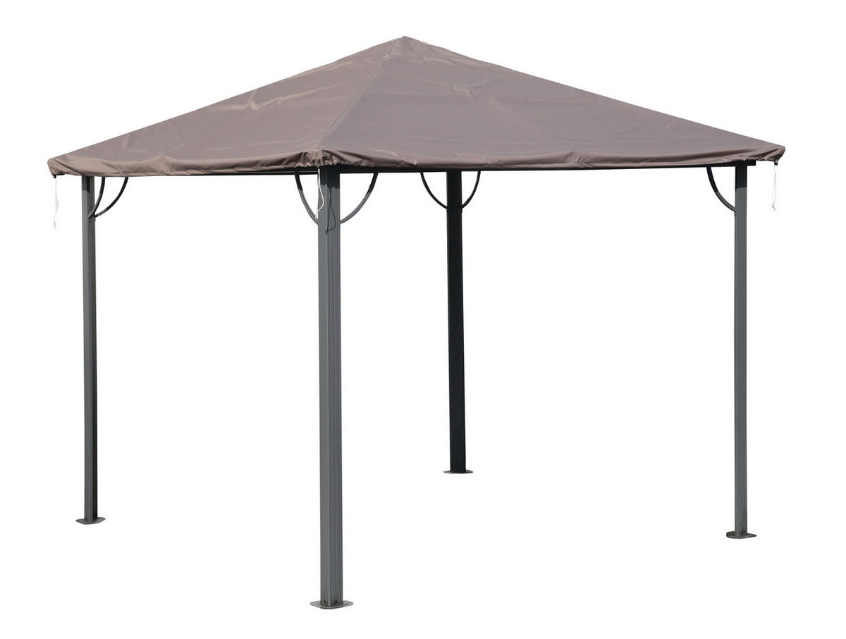 SCHUTZHAUBE 3x3m Hardtop Gartenpavillon Antik Pavillon Partyzelt Taupe - Taupe, Textil (300/1/300cm) - QUICK STAR
