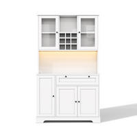 BUFFETSCHRANK Weiß 105/40/180 cm - Weiß, Holz (105/180/40cm) - PANGIVO