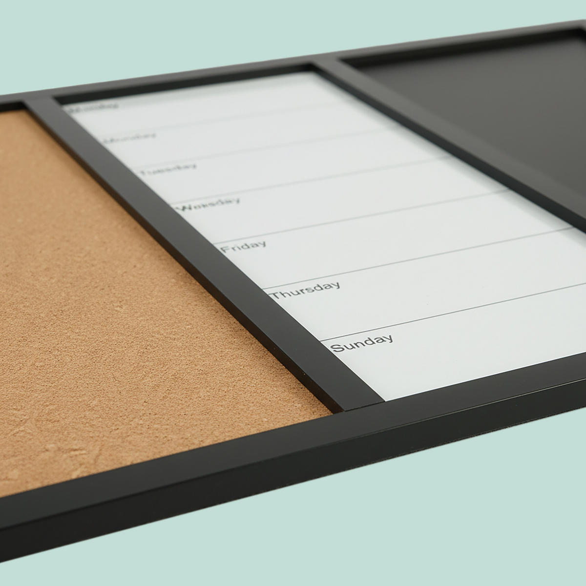 KOMBITAFEL - Multicolor, Naturmaterialien/Holzwerkstoff (60/40/2cm) - Relaxdays