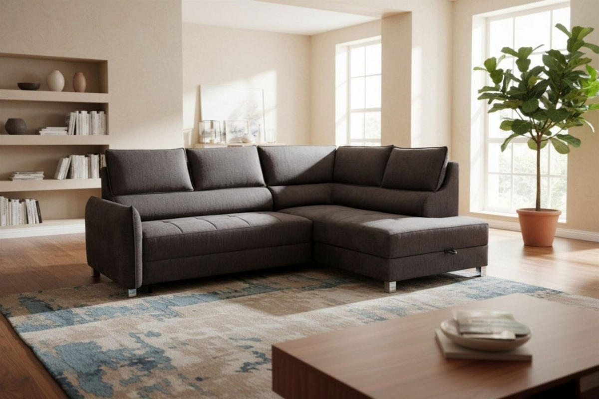 ECKSOFA Marno In Chill Me - Anthrazit, Holzwerkstoff/Textil (260/200cm) - Fun Möbel